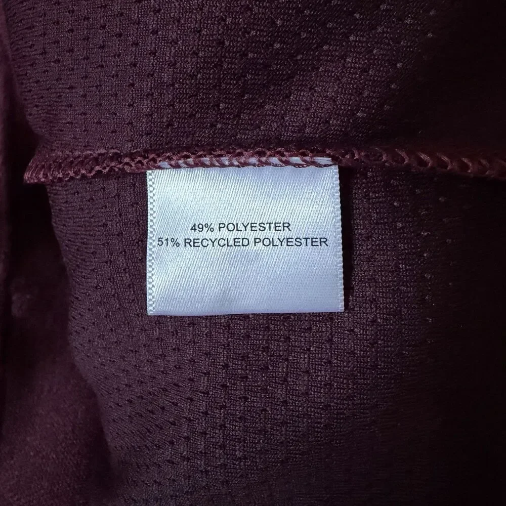 NWT Peter Millar Mens Medium Crown Comfort Burgundy Quarter Zip Pullover Sweater